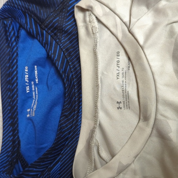 Under Armour Heatgear Boys' Big Logo 2PCS Tees Lot Size YXL Used Excellent - Picture 6 of 6